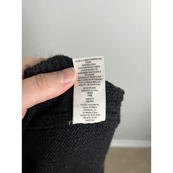 Free People Stripe Wool Blend Mock Neck Sweater Size XS Black Multi Women’s - Picture 6 of 6